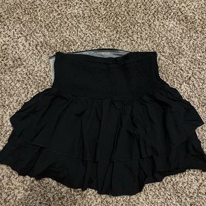 Black ruffle skirt